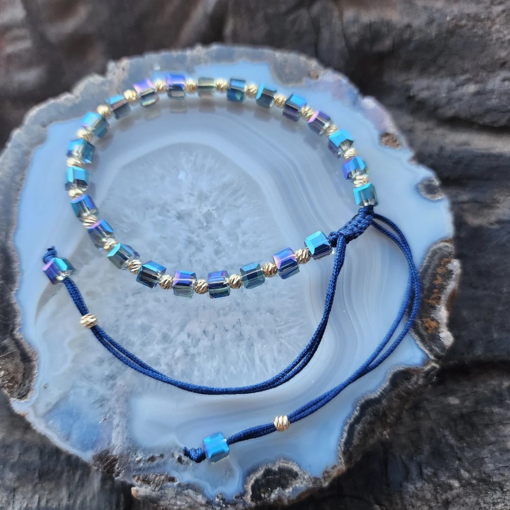 Azul Cubic-Zirconia Macrame Style Bracelet - New